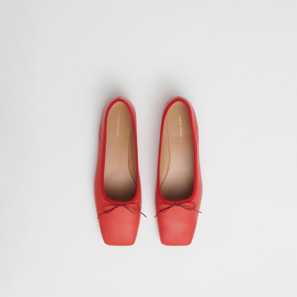 Mansur Gavriel Lambskin Square Toe Ballerina BRAND NEW!